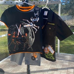 Disney Store Star Wars Boys 3 Piece Set Size 5/6